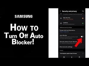 How to Turn Off Auto Blocker on Samsung [NEW]
