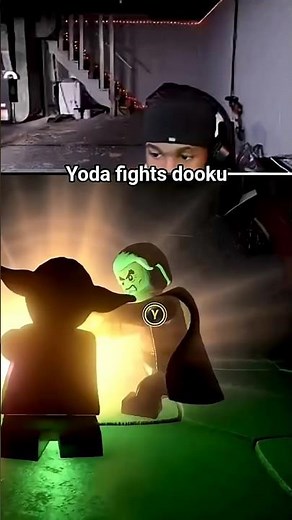 Yoda fights count dooku in lego star wars #starwars