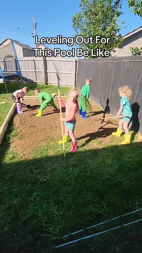 Leveling to install a pool for these kids be like 🤣 #holes #digging #pool #yardwork | Jordan Driskell