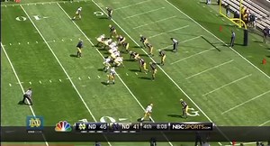 1.2M views · 18K reactions | With just 1 day until a fun size version of ND Football, we take you back to the GREATEST play in Blue/Gold game history, Chocolate Thunder! ☘️ We miss you, Big Lou!!!! #IrishChocolate | Dos Leprechauns | Facebook