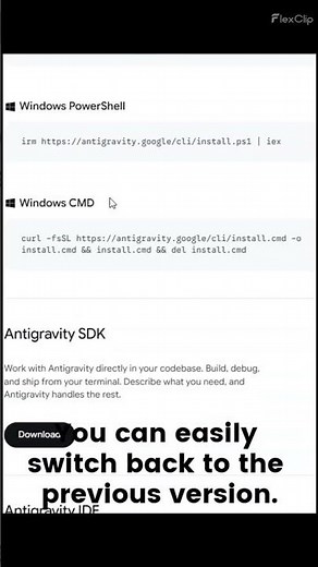 How to Revert to Previous Antigravity İDE Versions