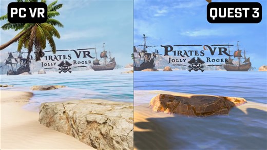 Pirates VR: Jolly Roger Graphics Comparison - PC VR vs Quest
