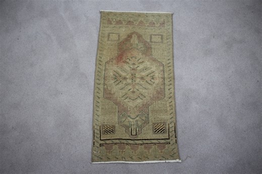 Vintage Turkish Rug 1.2x2.4 Ft (37x73 Cm), Brown Southwestern Rug - Etsy