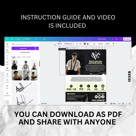Electronic Press Kit Bundle (3 Templates) | Instant Download EPK for Djs, Producers, Musicians - Etsy
