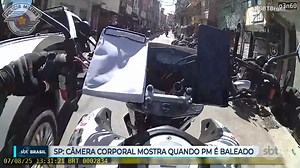 15K views · 335 reactions | O SBT teve acesso às imagens da câmera corporal do policial que foi baleado no pescoço durante uma abordagem dentro da comunidade de Paraisópolis, em São Paulo. No vídeo dá pra notar que o agente não havia percebido que o criminoso estava armado. Saiba todos os detalhes no SBT Brasil. #sbtnews #sbtbrasil #jornalismosbt #notícias #noticiasdodia #noticiasdehoje | SBT News | Facebook