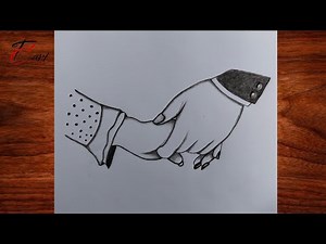 How To Draw A Holding Hands Drawing Tutorial Step By Step || Couple Holding Hands Drawing