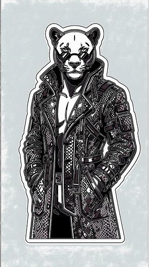 Easy How to Draw: Stylish Panther with Sunglasses
