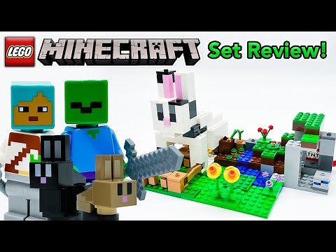 The Rabbit Ranch Review! LEGO Minecraft Set 21181