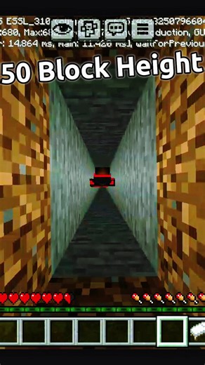 50 Block Height vs 1 Bed #minecraft #minecraftrealistic #gaming #minecraftlivehind #trending #shorts