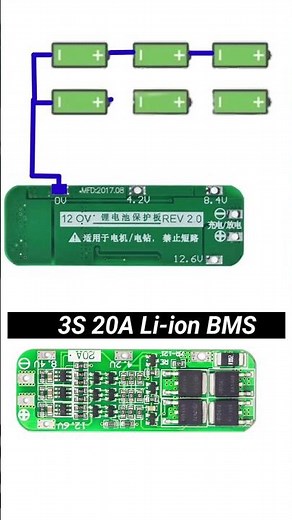 3S 20A Li-ion Lithium Battery 18650 Charger PCB BMS Protection Board. #connection #20A #bms #aman