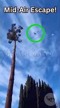 Squirrel Makes INSANE Leap From 200ft High Tree!