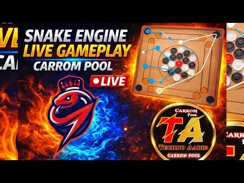Snake Engine Autoplay Carrom Pool🔥 Techno Aabid is live 🔥