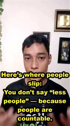 Fewer vs Less: What’s the difference? #englishgrammar #englishspeakingpractice #english