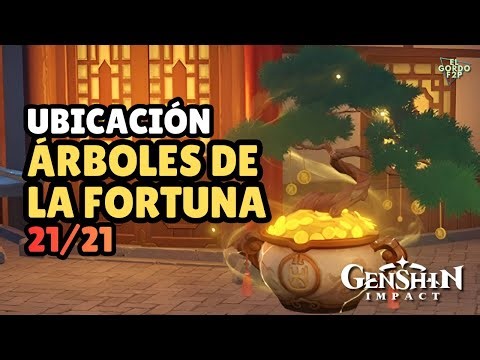 Location of all Fortune Trees - Lantern Rite | Genshin Impact