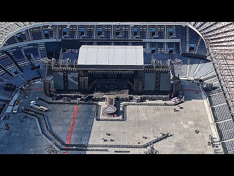 AC/DC Stage at Murrayfield, Edinburgh 2025 by Drone.