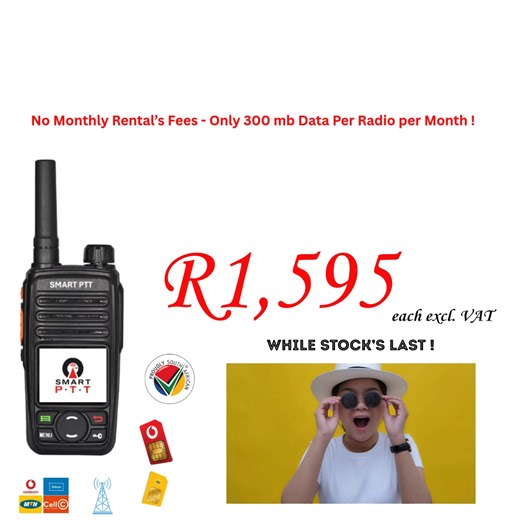 Smart PTT Radios - Instant Push-to-Talk, No Repeaters Needed Switch to the Smart PTT SE-650 and enjoy seamless communication using SIM card technology. Perfect for security teams, logistics, fleets, construction, and more. ⭐ Key Features 🚨 SOS Panic Alerts with instant location tagging 📱 Works on Radios, Vehicles, Smartphones & PCs 🗂️ Group & Private Calls with up to 1600 talk groups 🎧 Voice Recording & Playback for training & audits 📉 Extremely Low Data Usage (300MB for 30 days) A powerful