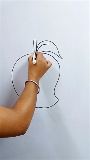 mango drawing #art #shortsfeed #youtubeshorts #trending #drawing #easy #shorts #diy #draw