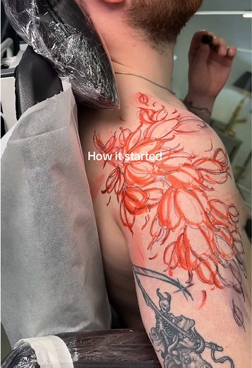 Freehand Flower Tattoo Inspiration by London Artist