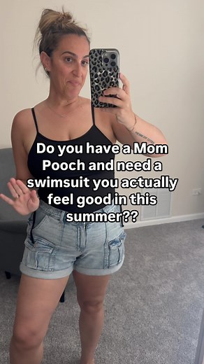 Stacy Gonzalez | Affordable Fashion Inspo + Daily Deals on Instagram: "Fold over belly, apron belly, soft belly TRY THIS ONE! COMMENT SM2 for 🔗🔗🔗 It’s affordable, on sale, supportive, ribbed, just so good! Try this suit if you need a confidence boost, I promise! #summerishere #mombody #apronbelly #confidence"