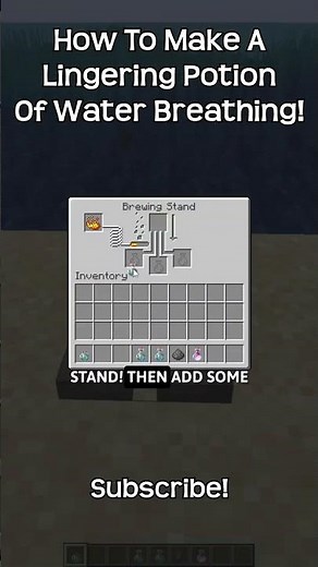 How To Make A Lingering Potion Of Water Breathing In Minecraft!