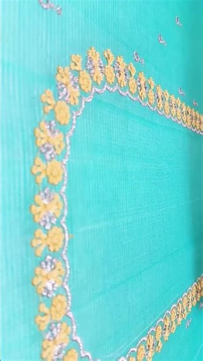 yellow 💛💛 colour blouse computer embroidery work