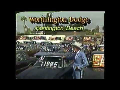 1987 Cal Worthington Dodge of Huntington Beach, CA commercial with Cal riding on a boat/car