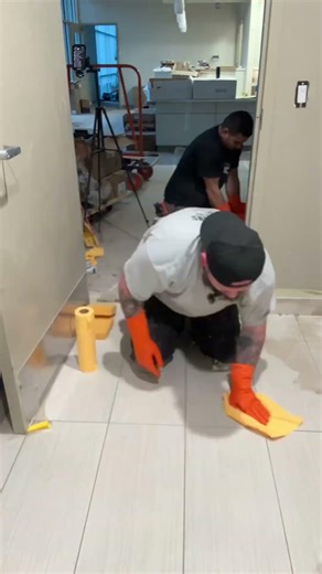 Epoxy grout application