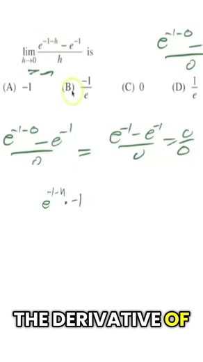 AP Calc AB Multiple Choice: L’Hôpital’s Rule FAST ⚡️#maths #calculus #apcalculus #exampreparation