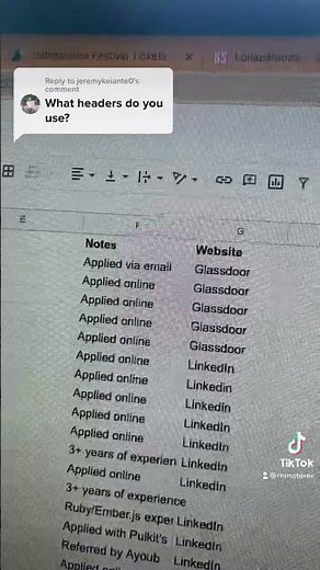 How to track your job applications using google sheets #softwareengineer #jobsearch