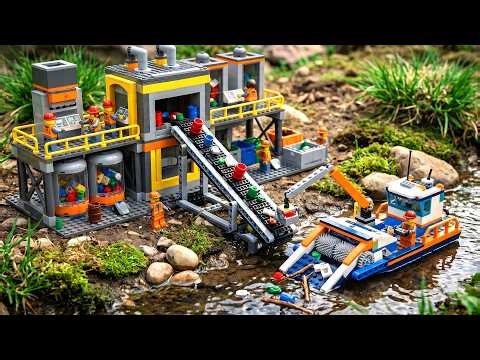 Miniature Construction: Construct a LEGO River Waste-processing Plant with Massive Vacuum System