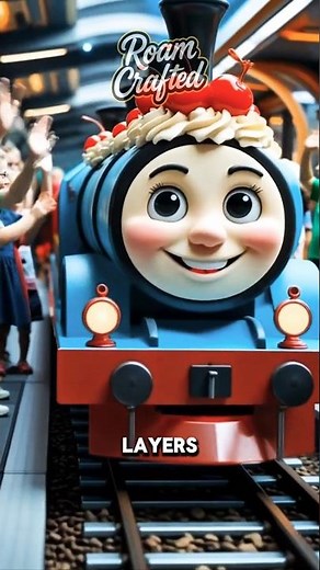 🍰🚂 The Magical Cake Train Journey | Ultra-Realistic Cinematic POV ✨ #CakeTrain #short