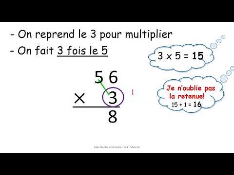Poser une multiplication avec une retenue - CE1