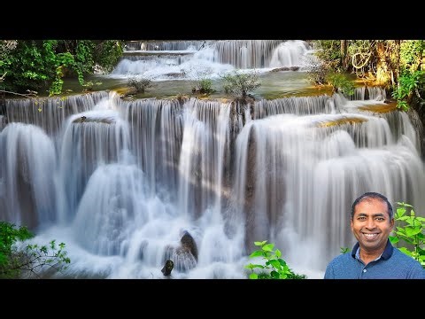 Relaxing Music & Waterfall Sounds 🌿💧 | Huay Mae Khamin Waterfall Peaceful Nature Ambience