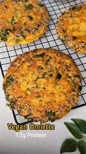 Vegetarian Omlette with 12 grams of Protein. #glutenfreerecipes #veganprotein