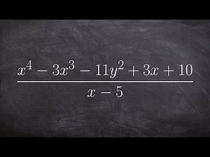 Using synthetic division to divide two polynomials