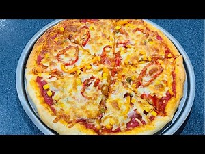 Homemade vegetarian pizza recipe/quick and easy pizza in 30 minutes