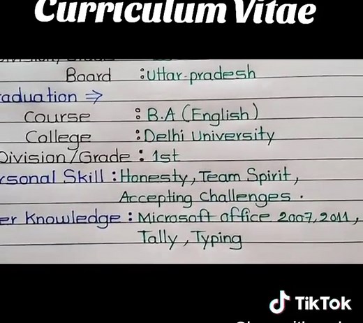 Crafting an Impressive Curriculum Vitae