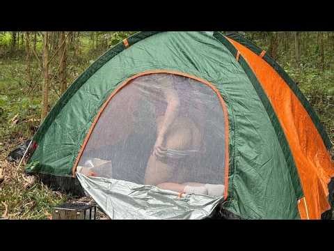 2 Days Solo Camping in a Deep Forest: Spring ASMR & Healing Mountain Air