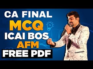 CA FINAL MCQ ICAI BOS AFM FREE PDF BY SANKALP KANSTIYA