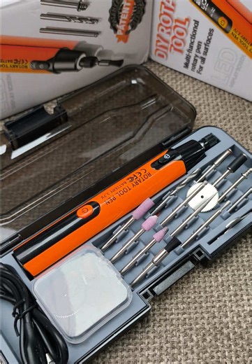 Carve, Cut, Grind—All in One Tool. This Tiny Kit Is Insane 🛠️ #rotarytool #DIY #precision #toolhack #payday