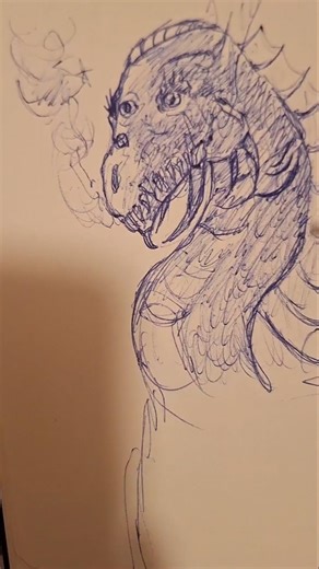 Dragon Portrait – Pen Drawing Timelapse