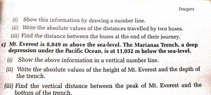 Integers(i) Show this information by drawing a number line.(i... | Filo