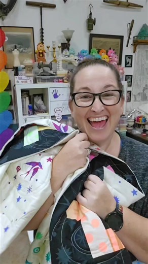 I am jumping out of my comfort zone by trying to hand stitch the binding for my Tula Pink Quilt. I am so excited and nervous. Unfortunately, I didn't have any of the supplies needed, so now i get to wait for them to arrive before I can finish my quilt. #sewing #quilting #handmade #handsewing #diy #create #tulapink #tulatroops | Uniquely Mateo