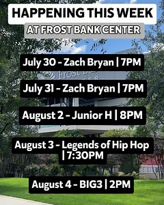 4.4K views · 13 reactions | Kicking off the new week with an unmatched lineup of shows! 朗 Visit frostbankcenter.com to snag your tickets & for more info! | Frost Bank Center | Facebook