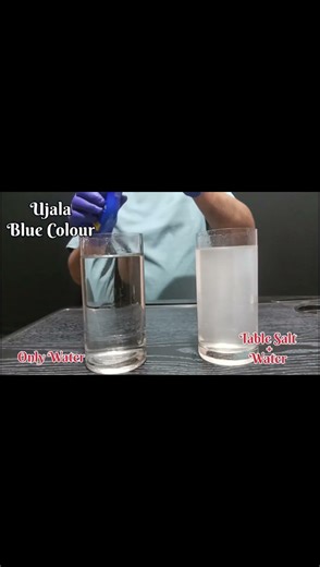 Diffusion Of Color In Normal And Salted Water 😱 #diy #fypシ #lifehacks #science #experiment #shorts