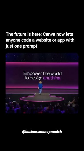 Canva Code enables anyone to build coded experiences instantly. Just describe what you need, and Canva Code will generate functional, ready-to-use creations in seconds. It makes building fast, fun, and complex-free. Via: Canva . . @businessmoneywealth . . Edit By: @advicefromceo.s . . #success #entrepreneur #advice #growth #business #discipline #inspirational #motivation #startups #entrepreneurship | Businessmoneywealth