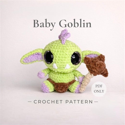 Baby Goblin Crochet Pattern Stuffed Amigurumi / US PDF Pattern - Etsy