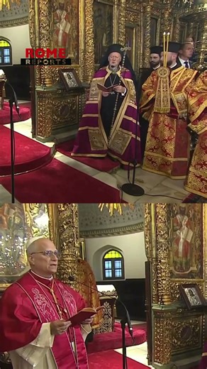 Pope Leo and Bartholomew I together 'Pater Noster' #shorts