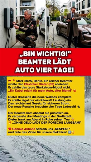 „BIN WICHTIG!" BEAMTER LÄDT AUTO VIER TAGE!