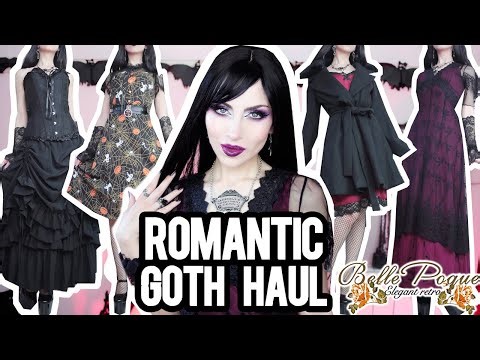 🖤🦇 ROMANTIC GOTH HAUL 🦇🖤 Trying on Halloween Retro Vampire Outfits BELLE POQUE | Vesmedinia